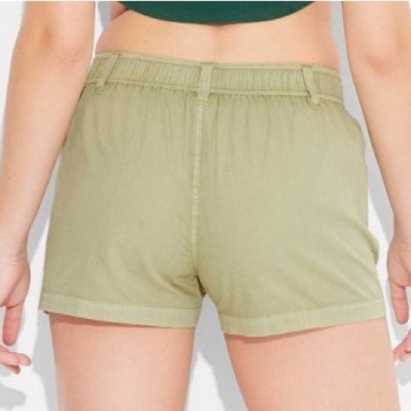 Wild Fable Mid-Rise Pull-On Camp Shorts Sage Green - Picture 4 of 6